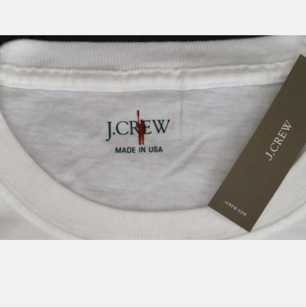 J.Crew North Fork Polar Bear Club graphic T-shirt White/Navy LG BNWT RETIRED $70
